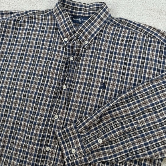 Polo Ralph Lauren Other - Polo Ralph Lauren Shirt Mens Large Plaid Blaire Cotton Long Sleeve Button Pony